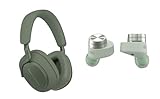 Bowers & Wilkins PX7 S2e Over-Ear-Kopfhörer mit Geräuschunterdrückung, kabellos,Qualcomm,sechs integriertes Mikrofon, Waldgrün + Pi5 S2 kabellose True Wireless Noice Cancelling Kopfhörer mit B