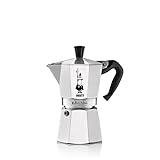 Bialetti - Moka Express: Ikonische Herdplatten-Espressomaschine, macht echten italienischen Kaffee, Moka-Kanne 6 Tassen Kaffee (270 ml), Aluminium, Silb