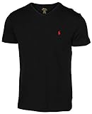Polo Ralph Lauren T-Shirt mit V-Ausschnitt (Large, Schwarz)