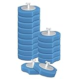 Einweg-Toilettenbürste,HSJKWPT WC-Bürsten mit 16 Toilettenstab-Ersatzköpfen Toilettenstab-Kit mit Halter Einweg-WC-Reinigungssystem für die Badreinigung (A-Ersatzkopf)