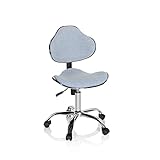 hjh OFFICE Kinder Schreibtischstuhl KIDDY GTI-3 Stoff Hellblau Kinderbürostuhl Drehstuhl ergonomisch, mitwachsend, 634132