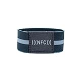 NFC Armband Stoff, flexibel, NTAG216, 924 Byte, grau, Größe S
