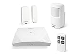 Technaxx WiFi Smart Alarmanlage Starter-Kit TX-84 Einbruchschutz für Haus Erweiterbares Alarmanlagen-Set inkl. Basisstation, Smartphone App, Funk-Bewegungsmelder,- Tür-/Fensterkontakt,-Fernbedienung