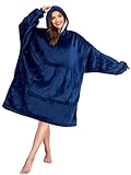 Gentlewarm übergroße Hoodie Sweatshirt mit Kapuze, Tragbare Decken Super Weich und bequem Flanell Oversized Hoodie Decke OneSize für Damen, Teenag