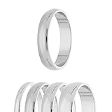 Treuheld® | Ring aus 925 Sterling Silber | Ringgröße 60 | Breite 4mm | Damen & Herren | glänzend | Freundschaftsring, Verlobungsring, Ehering