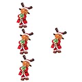 TOYANDONA 4 Stück Elektrischer Elch Kinderspielzeug Spielzeug für Kinder Plüsch musikalischer Elch Weihnachtsplüschpuppe Weihnachtssto Plüschtier Plüsch-Elch-Puppe Musikalische Elchpupp