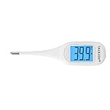 PROFI Sprechendes Fieberthermometer Digitales Thermometer Seniorenthermometer für Blinde oder mit Sehschwäche: Ansage Temperatur & flexible Sp