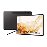 Samsung Galaxy Tab S8+ Enterprise Edition, inklusive Stift, 12,4 Zoll Android Tablet, 128 GB, 10.090 mAh starker Akku, Business Tablet, Grap
