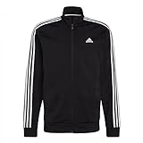 Adidas Herren Essentials Warm-Up 3-Stripes Sweatshirt, Black/White, M