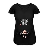 DesignsByJnk5 Schwangerschafts T-Shirt Damen Familie | Mommy to Be Umstandsshirt Schwangerschaft Spruch | Mama lustige Sprüche Shirt für Schwangere Geschenkidee F