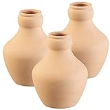 Royal Gardineer Bewässerung: 3er-Set Terracotta-Bewässerungskugeln für Gartenbeete, 1 Liter (Olla Bewässerung, Terracotta Wasserspender, Gewächshaus)