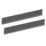 2 x 53 mm Türbodendichtung mit Bürste, Gummistreifen für verbesserten Komfort im Innenbereich (grau)