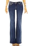 Be Styled Bootcut Jeans, Medium Waist Hose, Schlaghose, Schalgjeans, ausgestellte Passform, Flared, mit Stretch - Damen - j5e-1 (M)