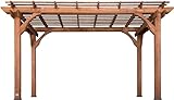 Backyard Discovery Pergola aus Holz 305x427 cm | Terrassenüberdachung freistehend für den Garten | Pavillon/Gartenpavillon Überdachung W