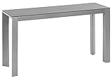 Dehner Tisch Chicago schmal, ca. 133.5 x 42 x 75 cm, Aluminium, g