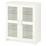 Ikea BRIMNES Schrank mit Türen, 78x95 cm, Glas/Weiß