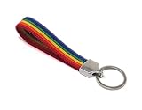GOS Best Supplies Schlüsselanhänger Regenbogen aus elastischem Stoff für Herren und Damen Regenbogenflagge LGTBQ Pride, Unisex