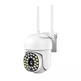 Dariokki 1Set ¨¹berwachungskamera mit Scheinwerfern Farbe Nachtsicht Kabelgebundene ¨¹berwachungskamera Wireless WiFi Wei?