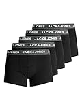 JACK & JONES M nnlich Jacoliver Trunks 5 Pack Boxershorts, Dark Grey Melange, S EU