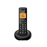 ALCATEL E260 - Schnurloses DECT-Telefon - Kompaktes Design - Großes hintergrundbeleuchtetes Display - Freisprechfunktion - Funktion zur Sperrung unerwünschter Anrufe - Schw