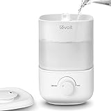 LEVOIT 2,5L Mini Luftbefeuchter bis 25H für Schlafzimmer Kinderzimmer, 26dB leise Top-Fill Humidifier für Baby Pflanzen, Raumbefeuchter mit 360° drehbarer Düse, automatische Abschaltung, BPA-F