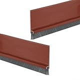 Dichtungsstreifen für Türen, 53 mm, Gummibürste für winddichte und feuchtigkeitsbeständige Oberfläche, Braun, 2 Stück