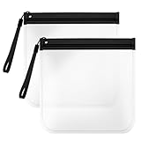 2 Stück 1L Flugzeug Flüssigkeiten Beutel, 20x20 cm Transparent Kulturtasche, Flughafensicherheit Zugelassene Wasserdichter Auslaufsicher Handgepäck Flüssigkeit Beutel (Schwarz)