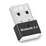 Bluetooth Adapter für PC 5.3, USB Bluetooth Adapter Dongle, USB EDR Bluetooth Wireless Senderempfänger für Desktop, Laptop, PC, Headset, Tastatur, Maus, Bluetooth Stereo, mit Windows 11/10/8.1/7