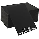MAHIONG 150 Blatt 21,6 x 27,9 cm schwarzer Karton, dickes Papier, 230 g/m², schwarzes Basteldruckpapier für Einladungen, Scrapbook-Zubehö