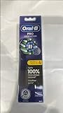 Oral-B Pro Cross Action Aufsteckbürste für elektrische Zahnbürste, X-Form und abgewinkelte Borsten für tiefere Plaque-Entfernung, 4 Stück (schwarz)