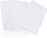 PVC Karten Blanko Premium Plastikkarten, CR80 Weiß Standard-Kreditkartenformat für Ausweise Dienstausweise EC- und Bankkarten Gesundheitskarten, 760 Mikron - 55 Stück