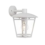 BRILLIANT Lampe Riley Außenwandleuchte hängend weiß | 1x A60, E27, 40W, geeignet für Normallampen (nicht enthalten) | Skala A++ bis E | IP-Schutzart: 44 - spritzwassergeschü