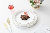 Zellerfeld Trendmax 2-teilig Service Platte Teller aus Porzellan für Steak, Essservice Dinner G