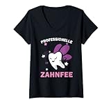 Damen Profi Zahnarzthelferin Zahnfee Zahnarztpraxis T-Shirt mit V