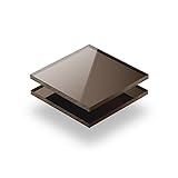 Acrylglasplatte Bronze 3 mm - Rechteck in Abmessungen von 10x10 cm bis 100x230 cm. UV-beständig, hochwertiges PMMA, Schutzfolie an beiden Seiten,