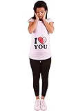 I Love You - Lustige witzige süße Umstandsmode mit Motiv Umstandsshirt für die Schwangerschaft T-Shirt Schwangerschaftsshirt, Kurzarm (Weiß, Medium)