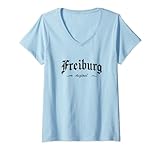 Freiburg Breisgau Gothic Design T-Shirt mit V