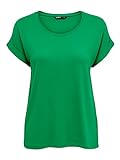 ONLY Damen Einfarbiges T-Shirt | Basic Rundhals Ausschnitt Kurzarm Top | Short Sleeve Oberteil ONLMOSTER, Farben:Grün-3, Größe:XL