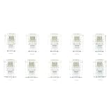 CABLEPELADO RJ11 Anschluss | Modularer Telefonanschluss | 6P4C | 4-polig RJ11 | AWG26 | Geeignet für Telefon-, Fax- und Sprachanwendungen in Heim- oder Büroverkabelungssystemen | 10 Stück