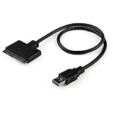 StarTech.com SATA auf USB Kabel - USB 3.0 auf 2.5' SATA III Festplatten Adapter - Externer Konverter für SSD/HDD Datenübertragung (USB3S2SAT3CB)