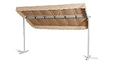 GRASEKAMP Qualität seit 1972 Standmarkise Dubai Beige 375x225cm Terrassenüberdachung Raffmarkise Mobile Mark