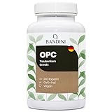 Bandini® OPC Traubenkernextrakt 240 Kapseln | 1076mg je Dosis | Höchster Gehalt nach HPLC, 95% je Kapsel | 1052mg Extrakt aus italienischen Weintrauben mit 999,4mg OPC + 24mg Vit C | 4 Monate V