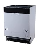 Respekta Spülmaschine vollintegriert 60 cm/Einbau-Geschirrspüler mit Besteckkorb / 4 Programme/Startzeitvorwahl / 12 Maßgedecke / GSP60VV / leise 49 dB