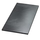 AUPROTEC Tischplatte 19mm Schiefer 1200 x 600 mm Holzplatte Dekor Spanplatte mit Umleimer ABS Kante Auswahl: 120 x 60