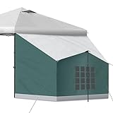 KAMPKEEPER Seitenzelt, Campingzelt für 3 m x 3 m Pop-Up-Vordach, einfach aufzubauender Pavillon, kompatibel mit 3 m breiten Baldachin-Zelten (grün)