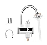 HOGART Elektrische Wasserhahn mit Durchlauferhitzer 230v für Küche, Garten, Bad, Wohwagen, Camping, Smart Heater, Armatur mit Sofortiger Warmwasserbereiter, Warmwasserhahn, Küchenarmatur, Wasserb