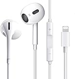 Lightning-Kopfhörer [Apple MFi-zertifiziert] Apple-Ohrhörer mit Kabel, iPhone-In-Ear-Kopfhörer (integriertes Mikrofon und Lautstärkeregler), kompatibel mit iPhone 14/13/13 Pro Max/SE/12/12