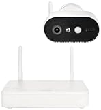 ABUS Akku-Kamera Pro mit Basisstation – Überwachungskamera mit Personenerkennung, inkl. Weißlicht-LED, Gegensprechfunktion & kostenfreier Handy-App (PPIC91000)