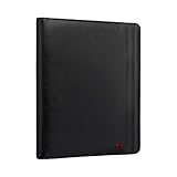 WENGER Venture Schreibmappe mit Tragegriff, Padfolio mit Business-Organizer, 10 Zoll Tabletfach, Polyester/Vinyl, A4-Notizbuch, Damen Herren, Schwarz, 611710
