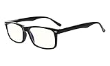 Eyekepper Leser UV Schutz,Anti Blendung Brille,Anti Blau Strahlen,Frühling Scharniere Computer Lesebrille schwarz +0.75